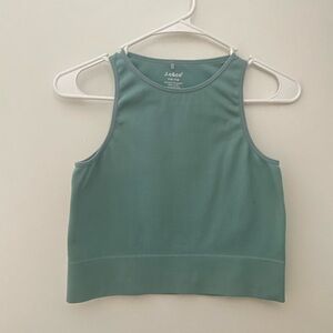 J.O & Co Green Ribbed Performance Top Size S/M